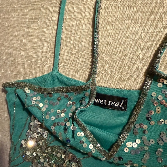 Vintage Wet Seal Sequin/Beaded Cami - Picture 4 of 7